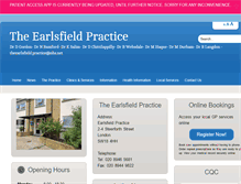 Tablet Screenshot of earlsfieldpractice.co.uk